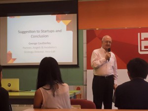 George Catherley gave us 4 tips of developing Startups in Hong Kong: 1. Make sure your products have market 2. Be flexible to fine tune your services 3. Find a partner better than you 4. Keep your enthusiasm Before he ended his speech, he told the audience "Never be afraid of failure"! He blessed all starups in Hong Kong successful in the future!